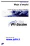 SDM WinSalaire 2007. Mode d'emploi. La gestion des salaires pour Windows NT/2000/ME/XP. Edition Septembre 2006 www.sdm.li