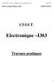 L3-I.S.T. Electronique I303 Travaux pratiques