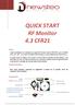 QUICK START RF Monitor 4.3 CFR21