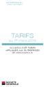 entreprises & et associations TARIFS au 1 er mars 2015 Conditions et tarifs appliqués aux entreprises