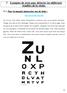 7. Exemples de tests pour détecter les différents troubles de la vision.