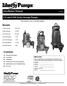 Installation Manual. LE and LEH Series Sewage Pumps. Models. Contents. *Do not throw away or lose this manual. LEH200-Series