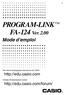 PROGRAM-LINK FA-124 Ver. 2.00 Mode d emploi