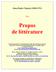 Propos de littérature