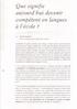 Que signifie aujourd'hui devenir compétent en langues