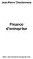 Jean-Pierre Chardonnens. Finance d'entreprise. Editeur : Adoc Treuhand & Consulting AG, Cham