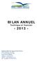 BILAN ANNUEL. Technique et financier - 2013 -