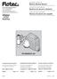 FP1800DCC-02. Installation/Fonctionnement/Pièces. Pour plus de renseignements concernant l utilisation, l installation ou l entretien,