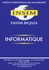 INSTITUT INTERNATIONAL DE MANAGEMENT INSIM BEJAIA INFORMATIQUE