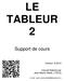 LE TABLEUR 2. Support de cours. Version: 9.2013. manuel élaboré par Jean-Marie Ottelé, LTECG. e-mail : jean-marie.ottele@education.