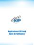 Applications KIP Cloud Guide de l utilisateur
