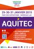 29-30-31 JANVIER 2015. www.aquitec.com ENTRÉE GRATUITE