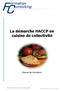 La démarche HACCP en cuisine de collectivité Manuel de formation