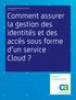 Comment assurer la gestion des identités et des accès sous forme d un service Cloud?