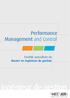 Performance Management and Control. Finalité spécialisée du Master en ingénieur de gestion. ingénieur de gestion