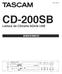 CD-200SB Lecteur de CD/carte SD/clé USB MODE D'EMPLOI