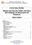 Livret des études Master Recherche GRAF (Gestion des Risques en Assurance et Finance) 2013-2014