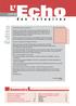 Echo. Édito. Sommaire. numéro. juillet 2005