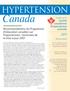 Canada. Hypertension. Recommandations du Programme d éducation canadien sur l hypertension : Sommaire de la mise à jour 2007