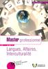 www.u-bordeaux3.fr Master professionnel Langues, Affaires, Interculturalité