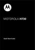 MOTOROLA H730. Quick Start Guide