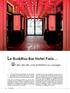 Le Groupe George V Eatertainment crée l événement. Le Buddha-Bar Hotel Paris Un lieu de vie, une invitation au voyage...