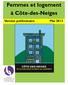 Femmes et logement à Côte-des-Neiges. Version préliminaire Mai 2013
