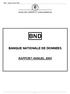 BND rapport annuel 2000 BND BANQUE NATIONALE DE DONNEES