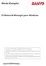 Mode d emploi. PJ Network Manager pour Windows. Logiciel SNMP Manager