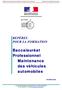 Baccalauréat Professionnel Maintenance des véhicules automobiles