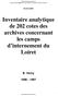 Inventaire analytique de 202 cotes des archives concernant les camps d internement du Loiret