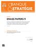 BANQUE STRATÉGIE ENASS PAPERS 9. cahier de prospective bancaire & financière DOSSIER
