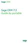 Sage CRM. Sage CRM 7.3 Guide du portable