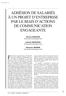 ADHÉSION DE SALARIÉS À UN PROJET D ENTREPRISE PAR LE BIAIS D ACTIONS DE COMMUNICATION ENGAGEANTE. Nicolas GUÉGUEN Université de Bretagne Sud