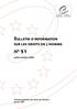 CONSEIL DE L EUROPE COUNCIL OF EUROPE BULLETIN D INFORMATION SUR LES DROITS DE L HOMME Nº 51. juillet-octobre 2000