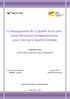 SZYMANSKI Claire. Master Qualité et Performance dans les Organisations. Mémoire d Intelligence Méthodologique. Année 2012-2013.