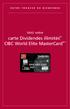 carte Dividendes illimités MC CIBC World Elite MasterCard MC1