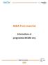 MBA Post-marché Informations et programme détaillé 2015