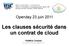 Les clauses sécurité dans un contrat de cloud