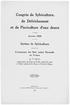 Congres de Sylviculture, de Défrichement et de Pisciculture d'eau douce