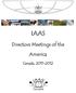 IAAS. Directors Meetings of the. America