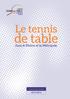 Le tennis. de table. dans le Rhône et la Métropole. guide pratique