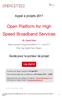 Open Platform for High Speed Broadband Services