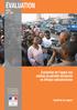 ÉVALUATION. Évaluation de l appui aux médias en période électorale en Afrique subsaharienne. Synthèse du rapport. n 125