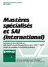Mastères spécialisés et SAI (international)