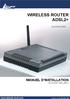 WIRELESS ROUTER ADSL2+