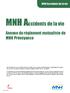 Annexe du règlement mutualiste de MNH Prévoyance