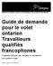 Guide de demande pour le volet ontarien Travailleurs qualifiés francophones