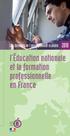 Les dossiers de l enseignement scolaire. l Éducation nationale et la formation professionnelle en France