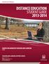 DISTANCE EDUCATION STUDENT GUIDE 2013-2014